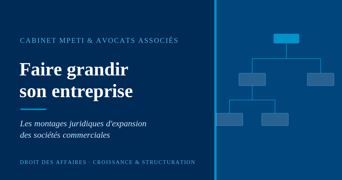 Faire grandir son entreprise : panorama des montages juridiques d&rsquo;expansion des sociétés commerciales